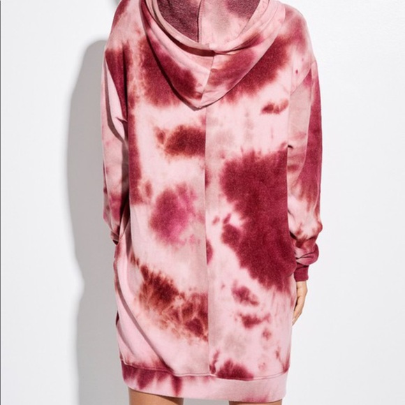 New! Tie-Dye Oversized Hoodie Tunic Dress - Picture 9 of 9